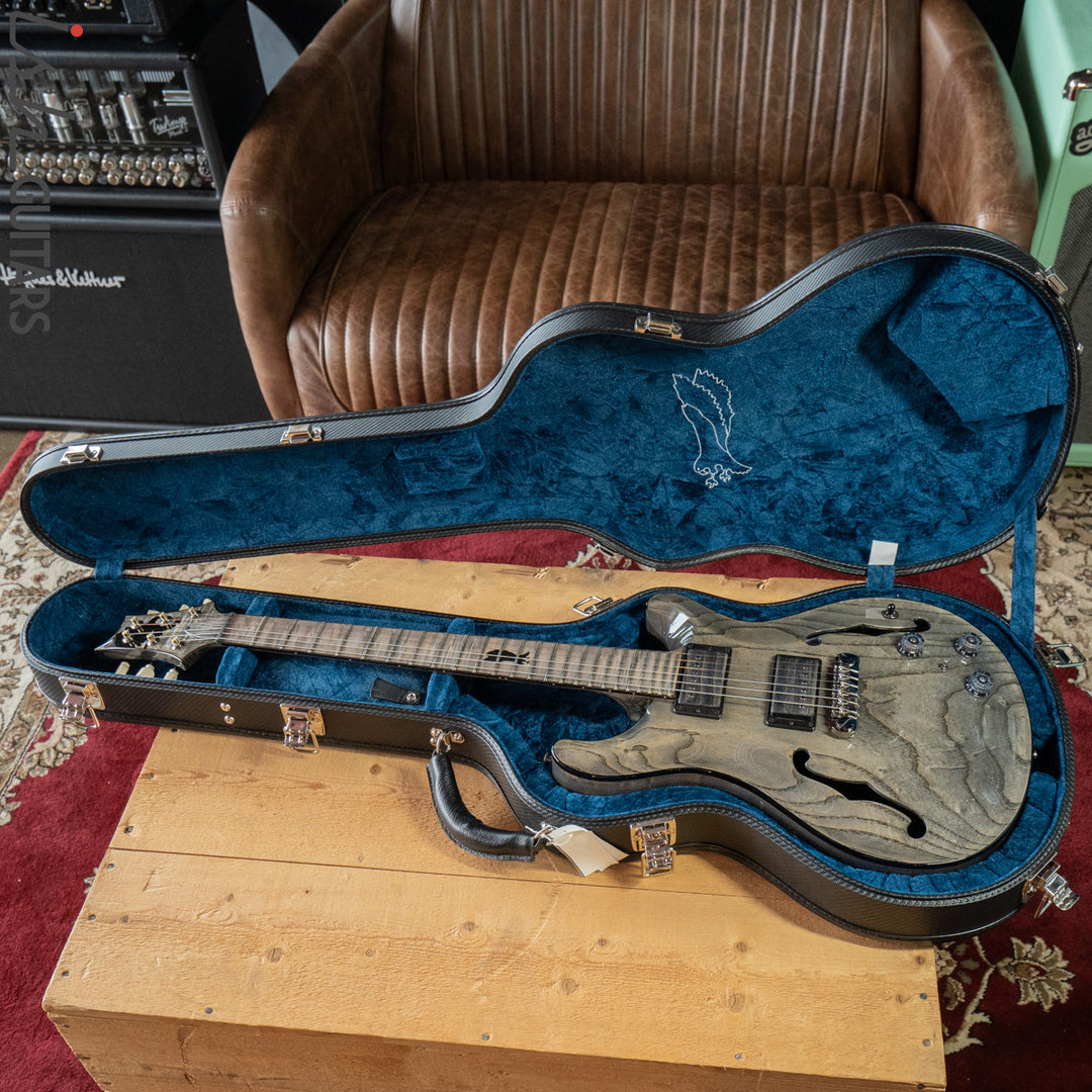 PRS Private Stock Hollowbody II Piezo 24 Fret Swamp Ash Grey Wash