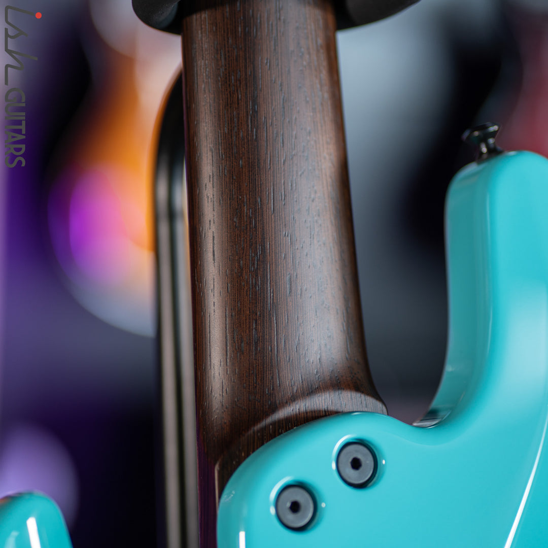 Dingwall Super J 5-String Buckeye Burl Purple to Turquoise Reverseburst