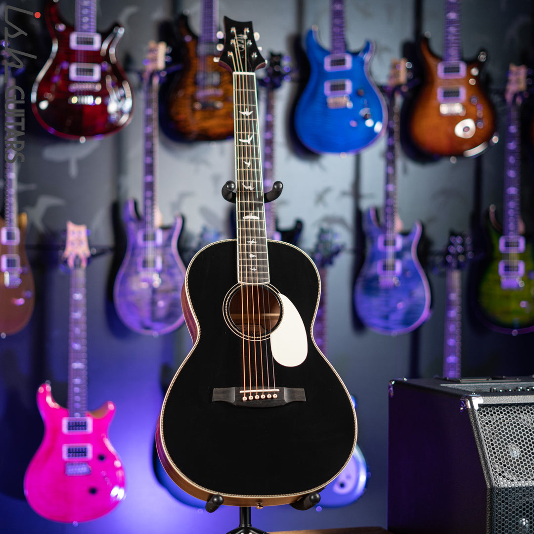 2021 PRS SE P20E Parlor Acoustic Guitar Black Top