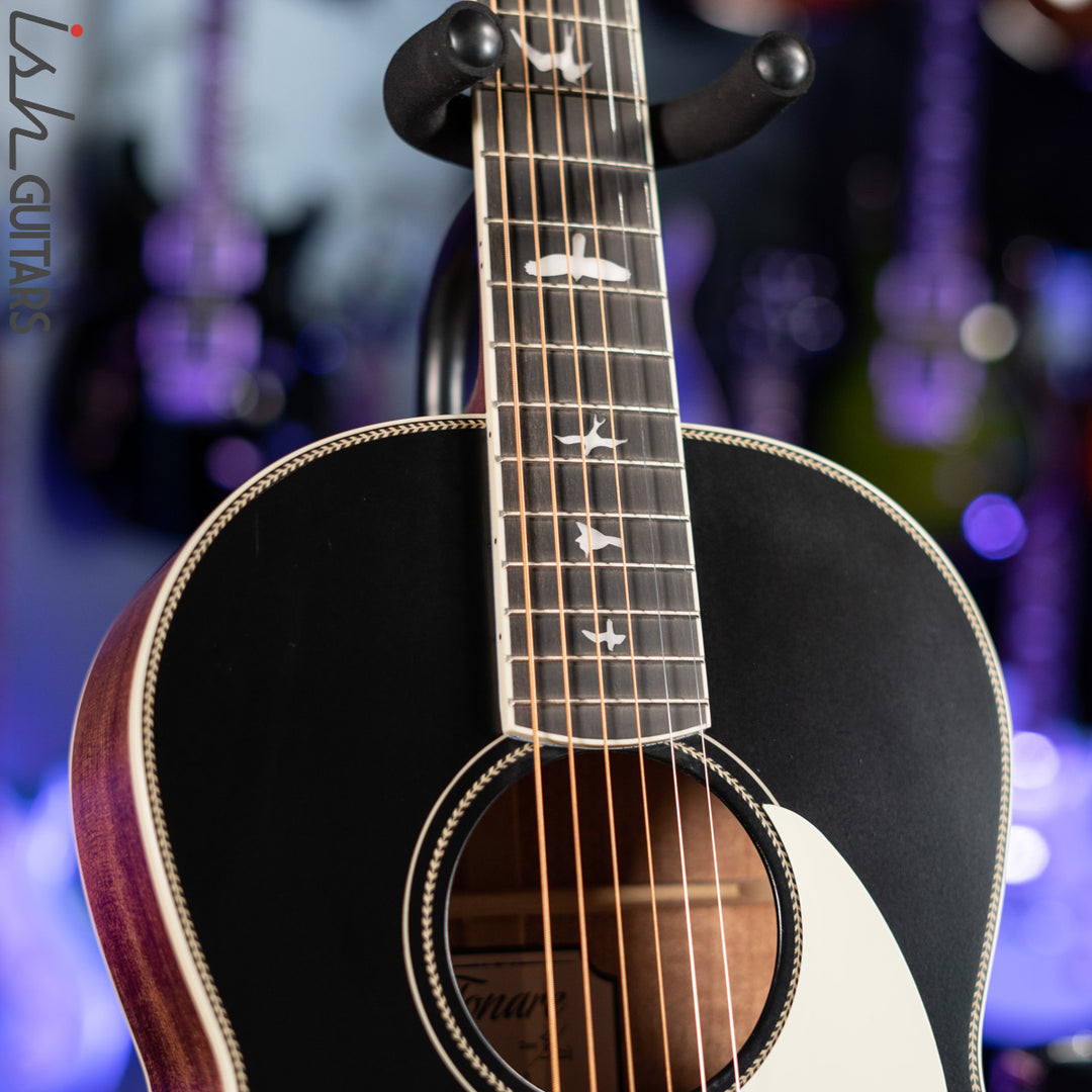 2021 PRS SE P20E Parlor Acoustic Guitar Black Top