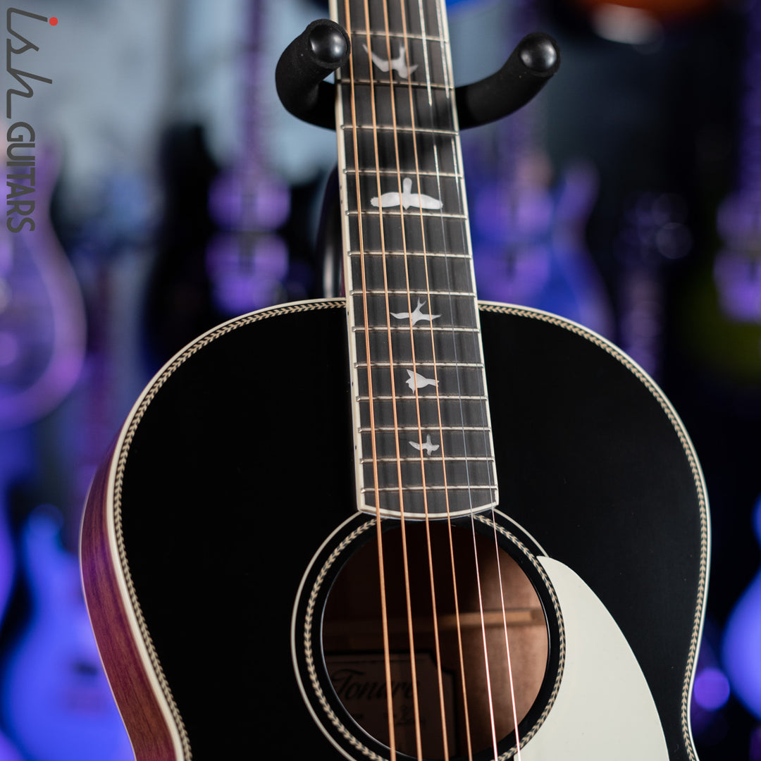 2021 PRS SE P20E Parlor Acoustic Guitar Black Top