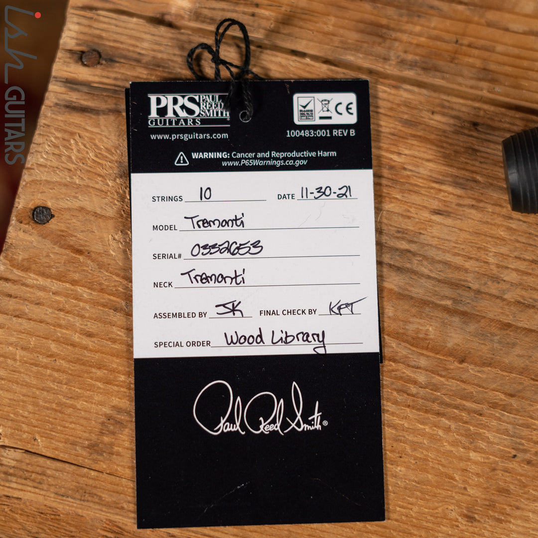 PRS Wood Library Tremonti Stoptail Copperhead Burst 10 Top Quilt