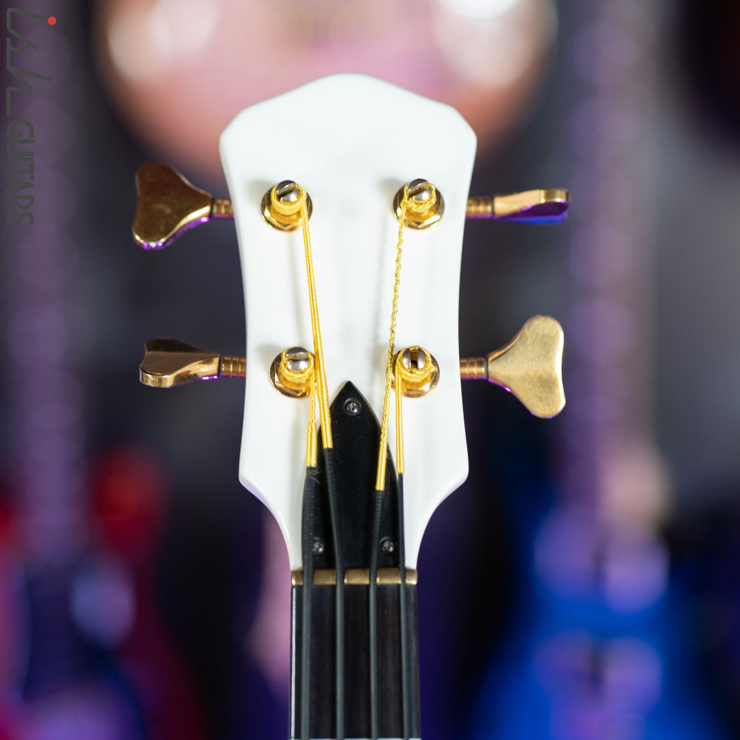 1980s/1990s Pedulla Buzz 4 Fretless Bass White Gloss