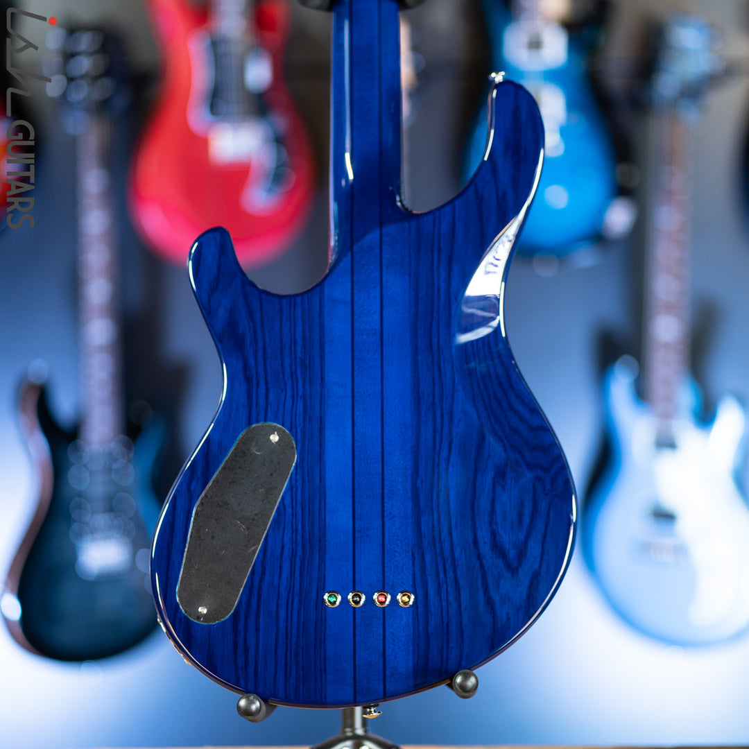 PRS SE Kingfisher Bass Faded Blue Wrap Around Burst