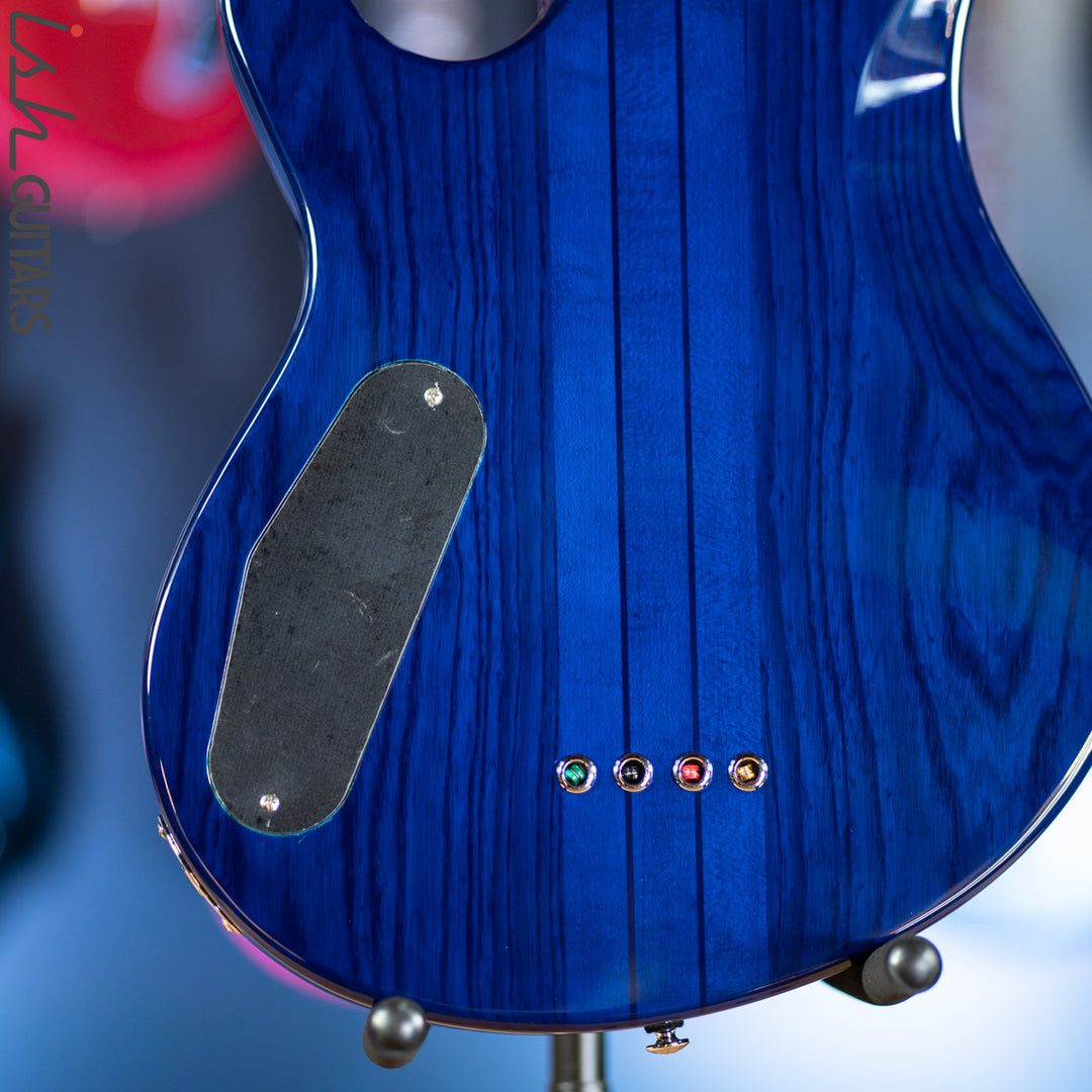 PRS SE Kingfisher Bass Faded Blue Wrap Around Burst