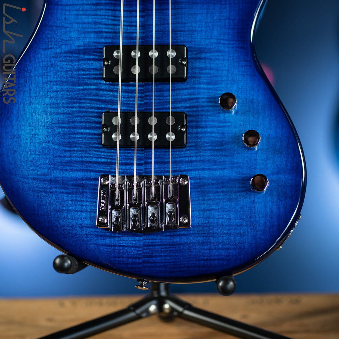 PRS SE Kingfisher Bass Faded Blue Wrap Around Burst Demo