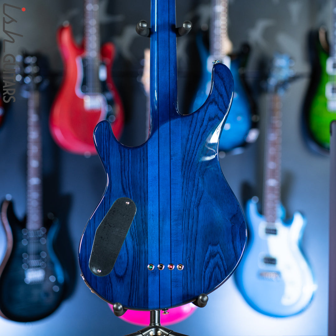 PRS SE Kingfisher Bass Faded Blue Wrap Around Burst Demo