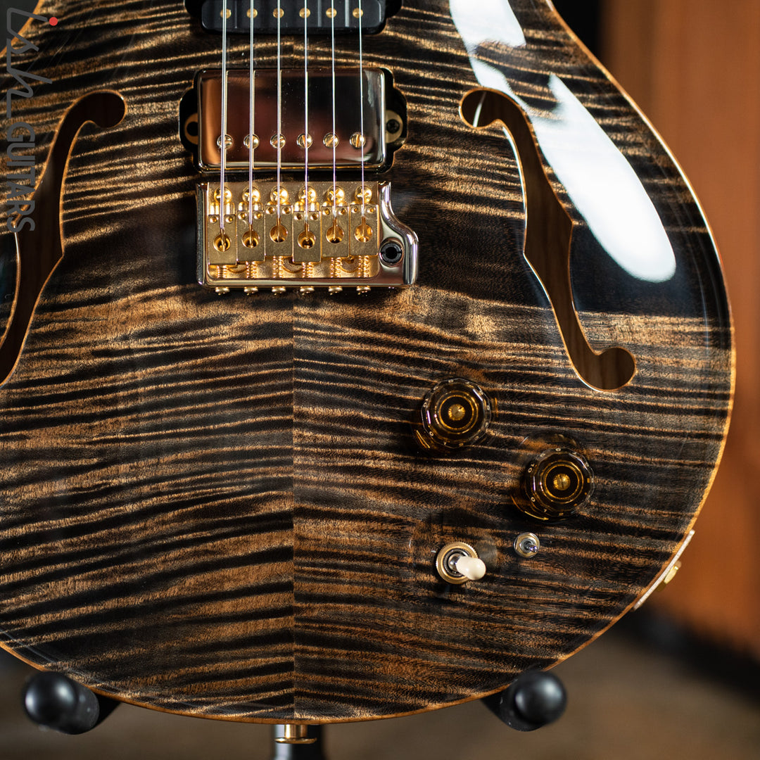 PRS Private Stock Santana Semi-Hollow Roasted Curly Maple Charcoal