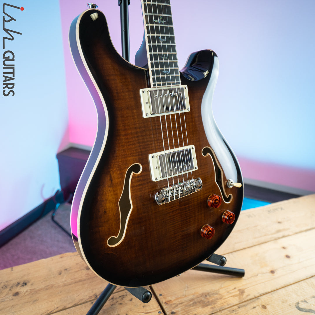 PRS SE Hollowbody II Piezo Black Gold Burst