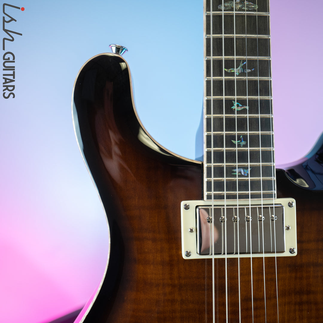 2020 PRS Paul Reed Smith SE Hollowbody II Piezo Black Gold Burst