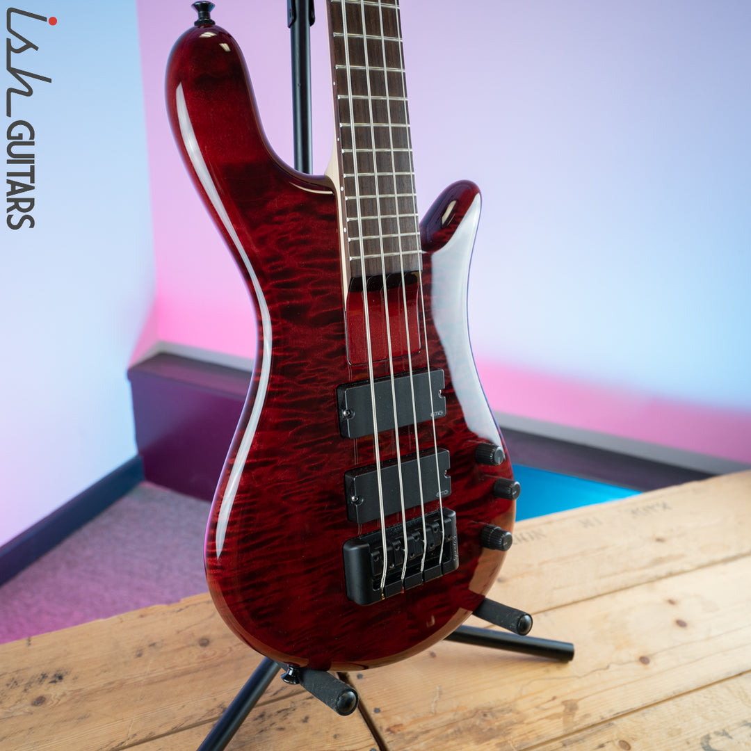 2015 Spector Euro Rebop Bantam Short Scale Bass Black Cherry