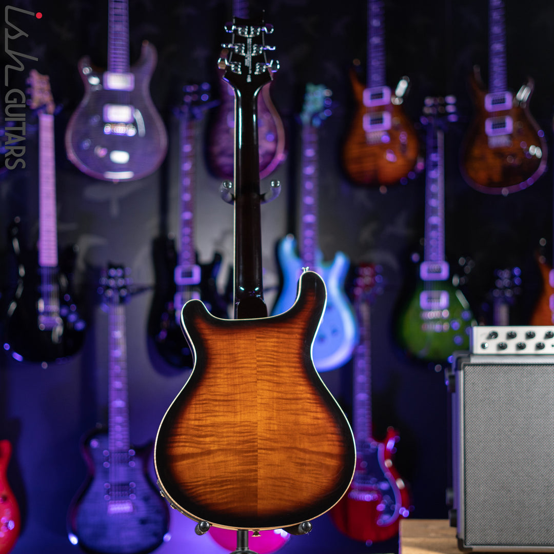 PRS SE Hollowbody II Piezo Electric Guitar Black Gold Sunburst Demo