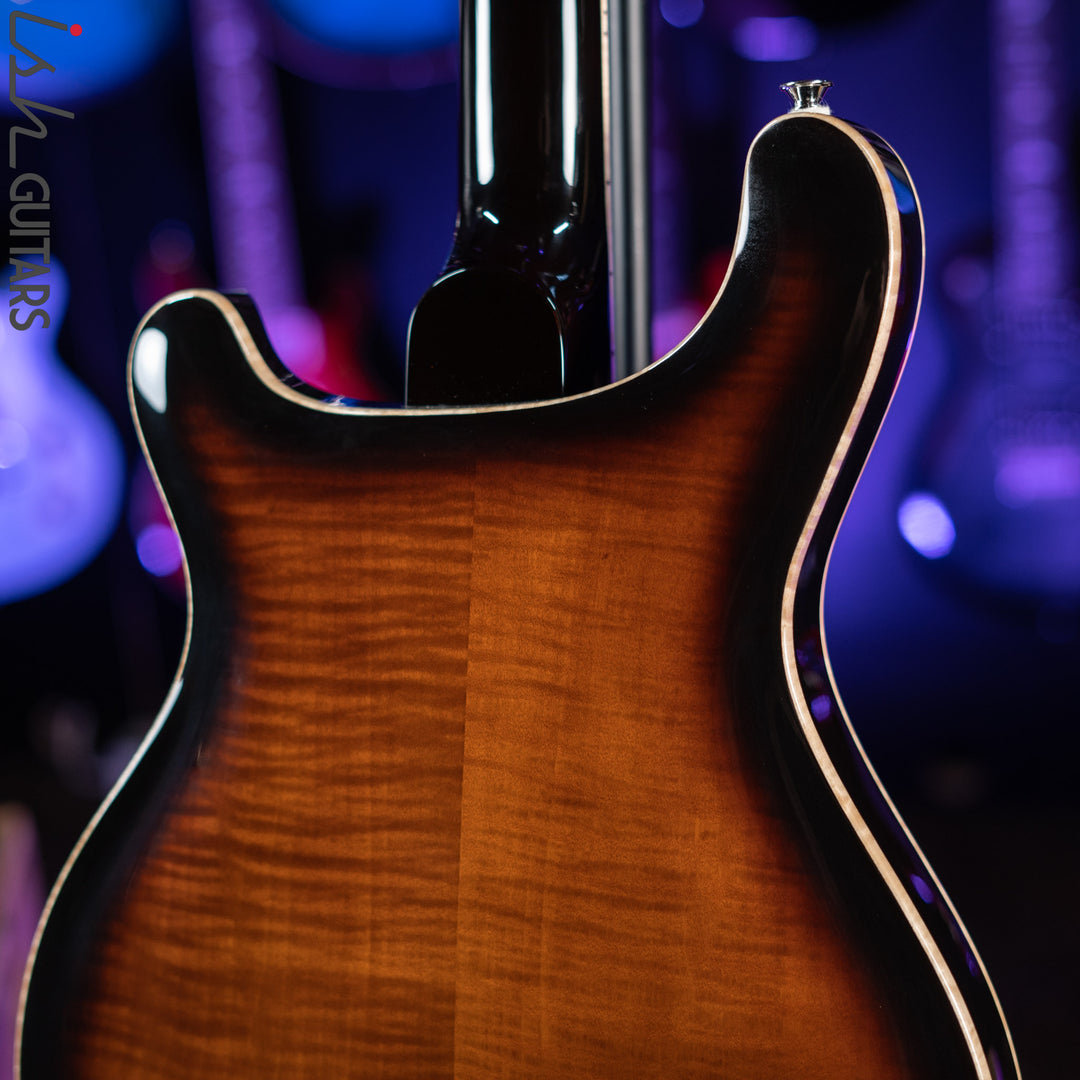 PRS SE Hollowbody II Piezo Electric Guitar Black Gold Sunburst Demo