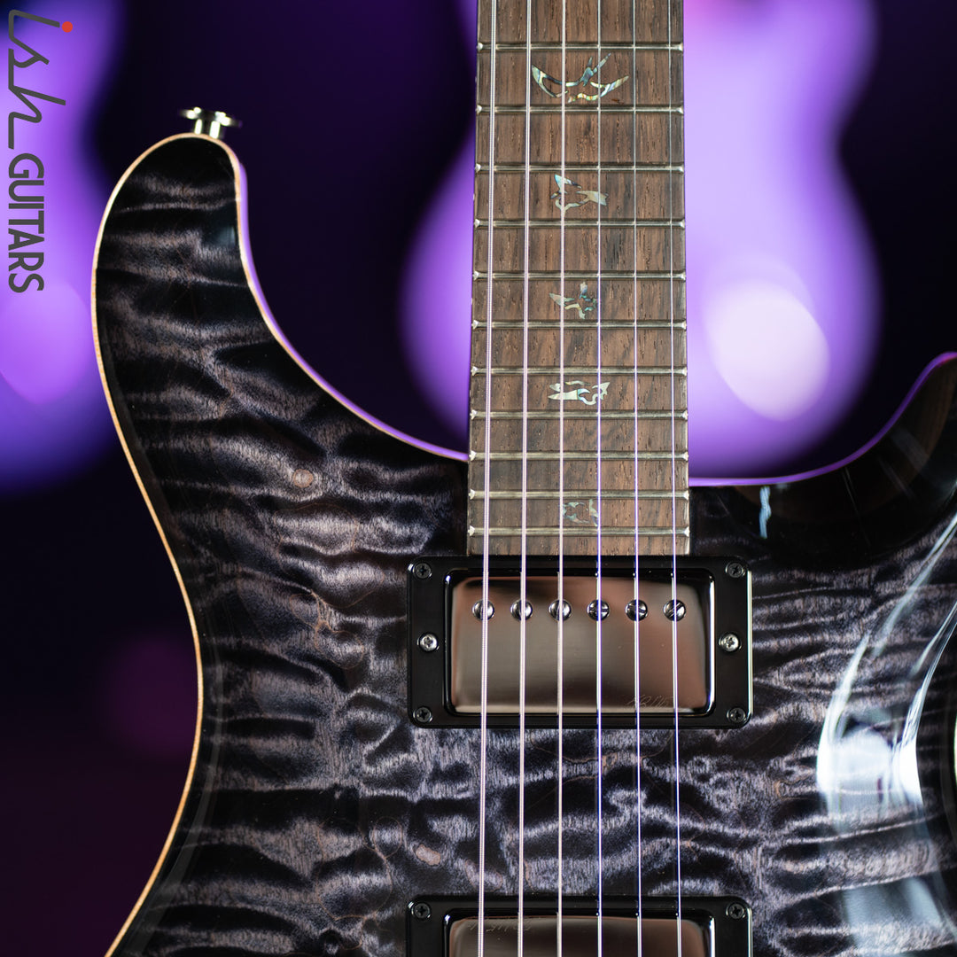 PRS Custom 24 Wood Library 1 Piece 10 Top Quilt Rosewood Neck Purple Mist