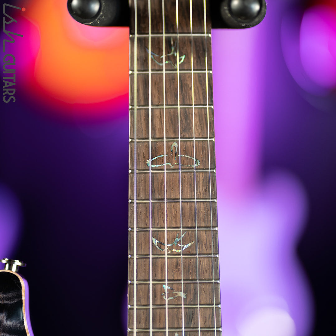 PRS Custom 24 Wood Library 1 Piece 10 Top Quilt Rosewood Neck Purple Mist