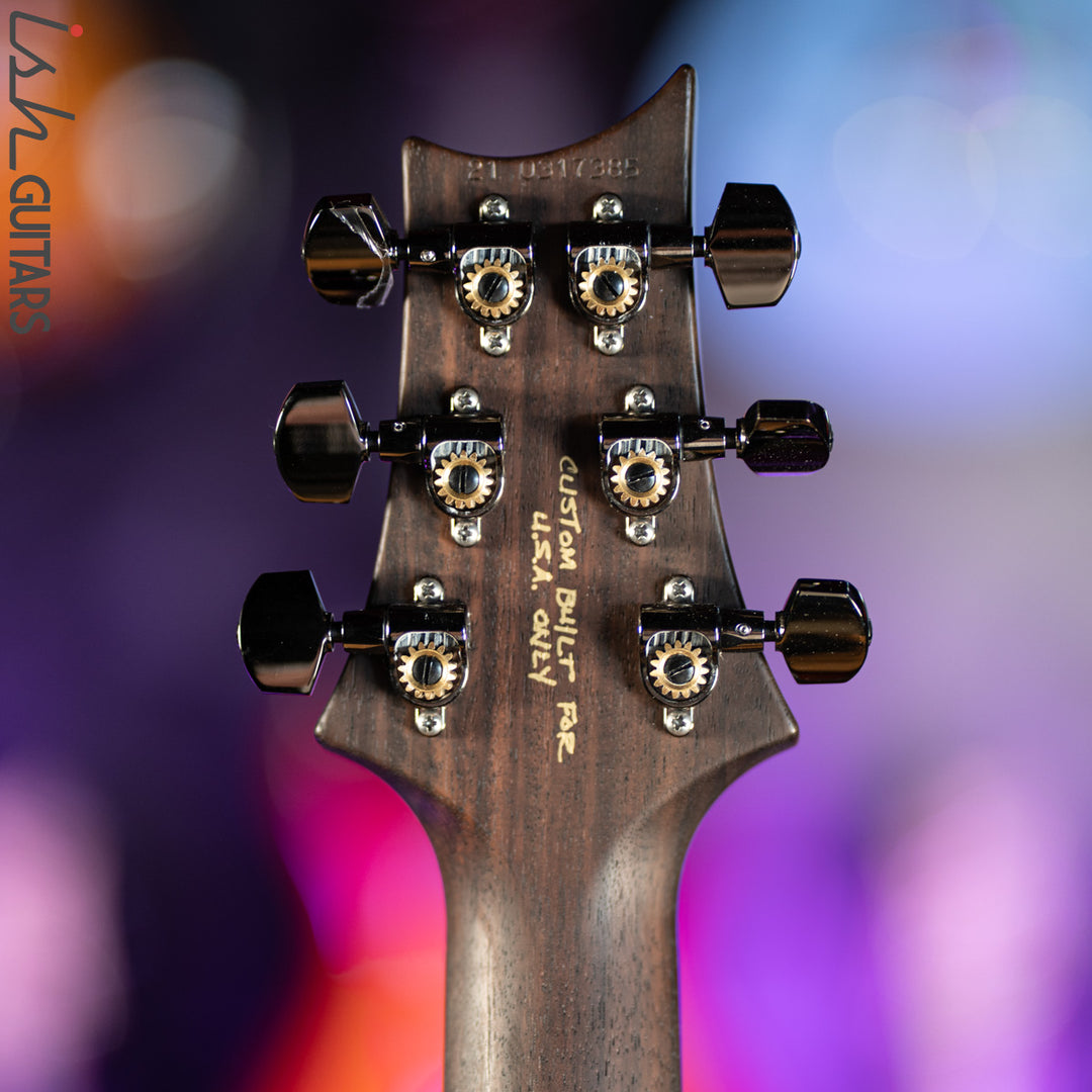 PRS Custom 24 Wood Library 1 Piece 10 Top Quilt Rosewood Neck Purple Mist
