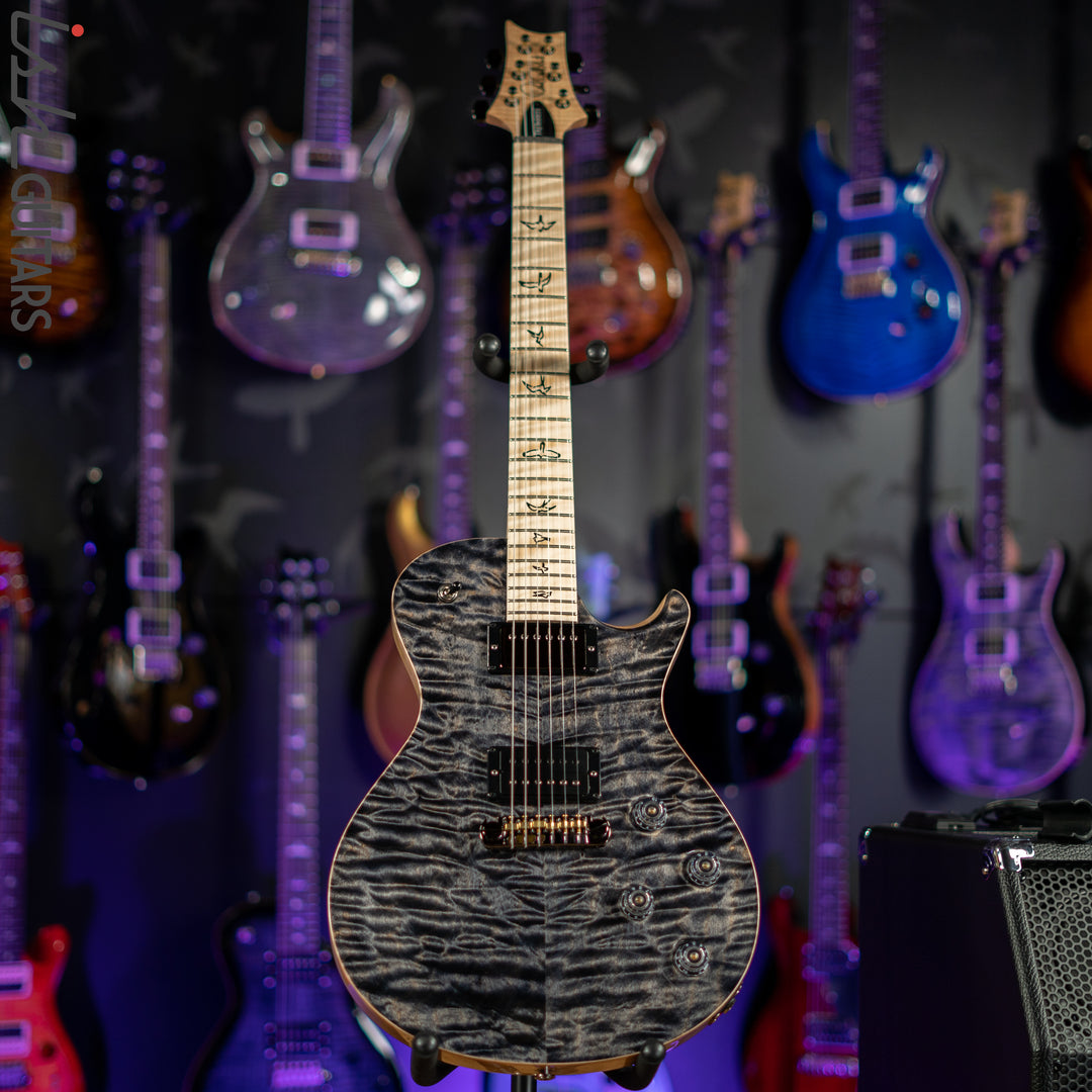 PRS Tremonti Stoptail Wood Library Charcoal Burst 10 Top Quilt