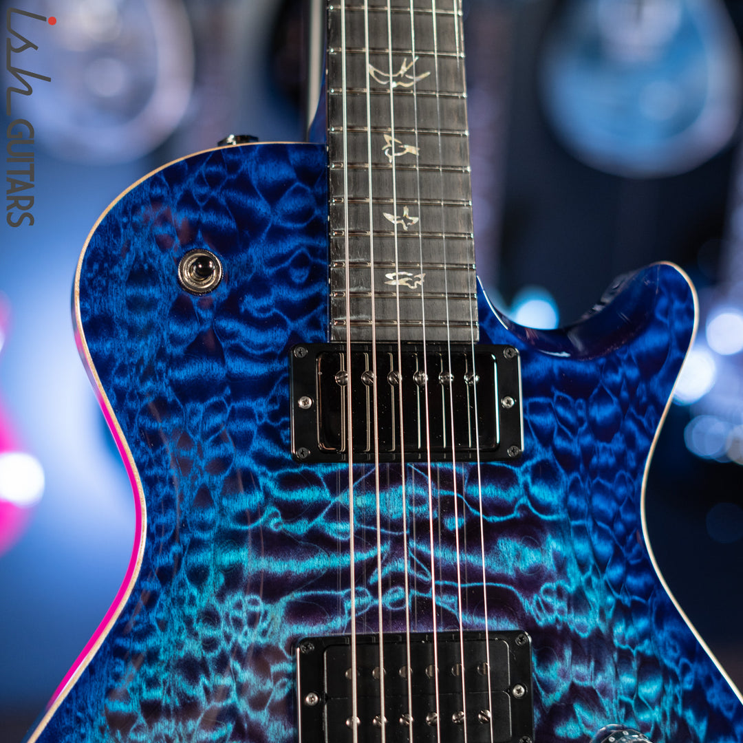 PRS Wood Library Tremonti Stoptail Violet Blue Burst 10 Top Quilt