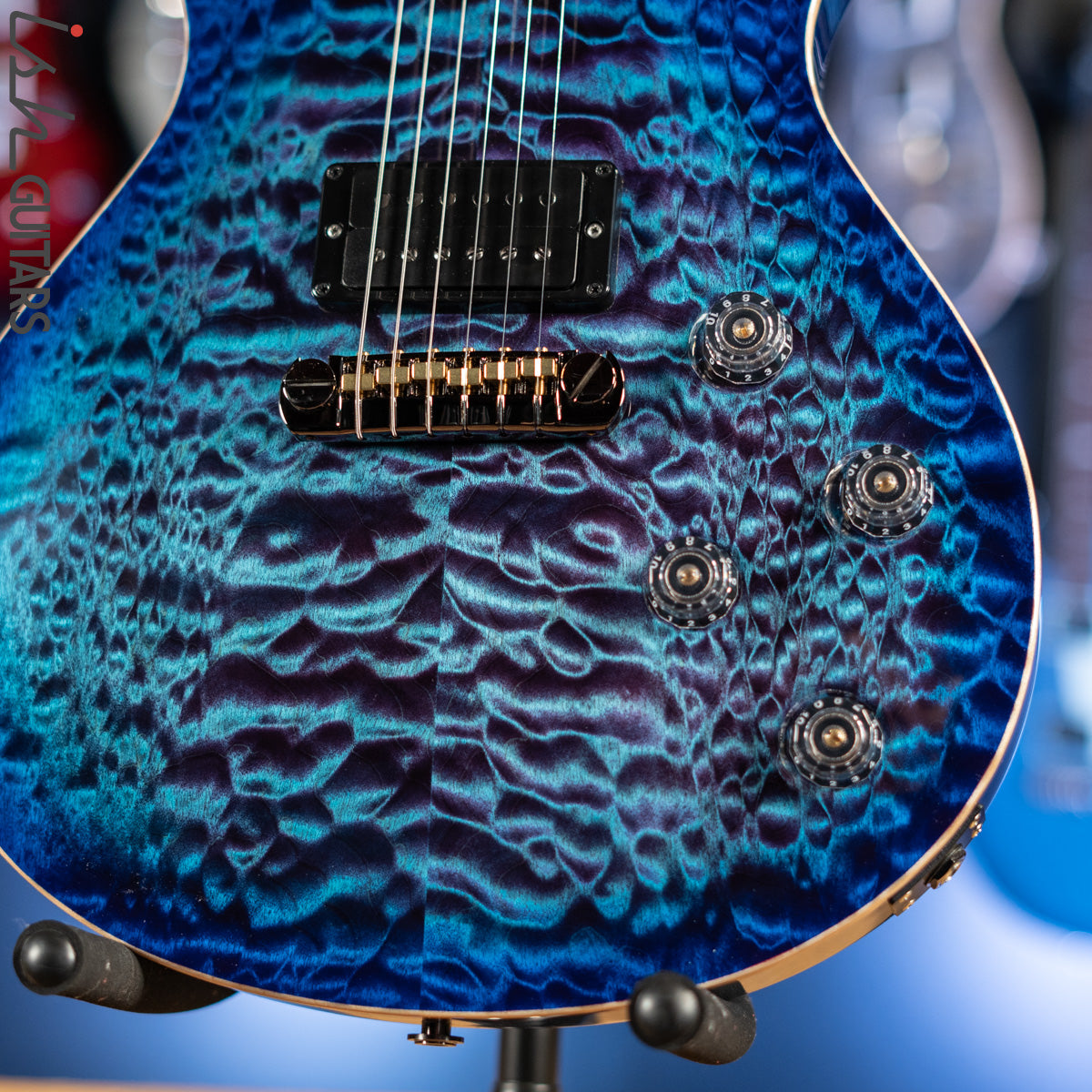 PRS Wood Library Tremonti Stoptail Violet Blue Burst 10 Top Quilt