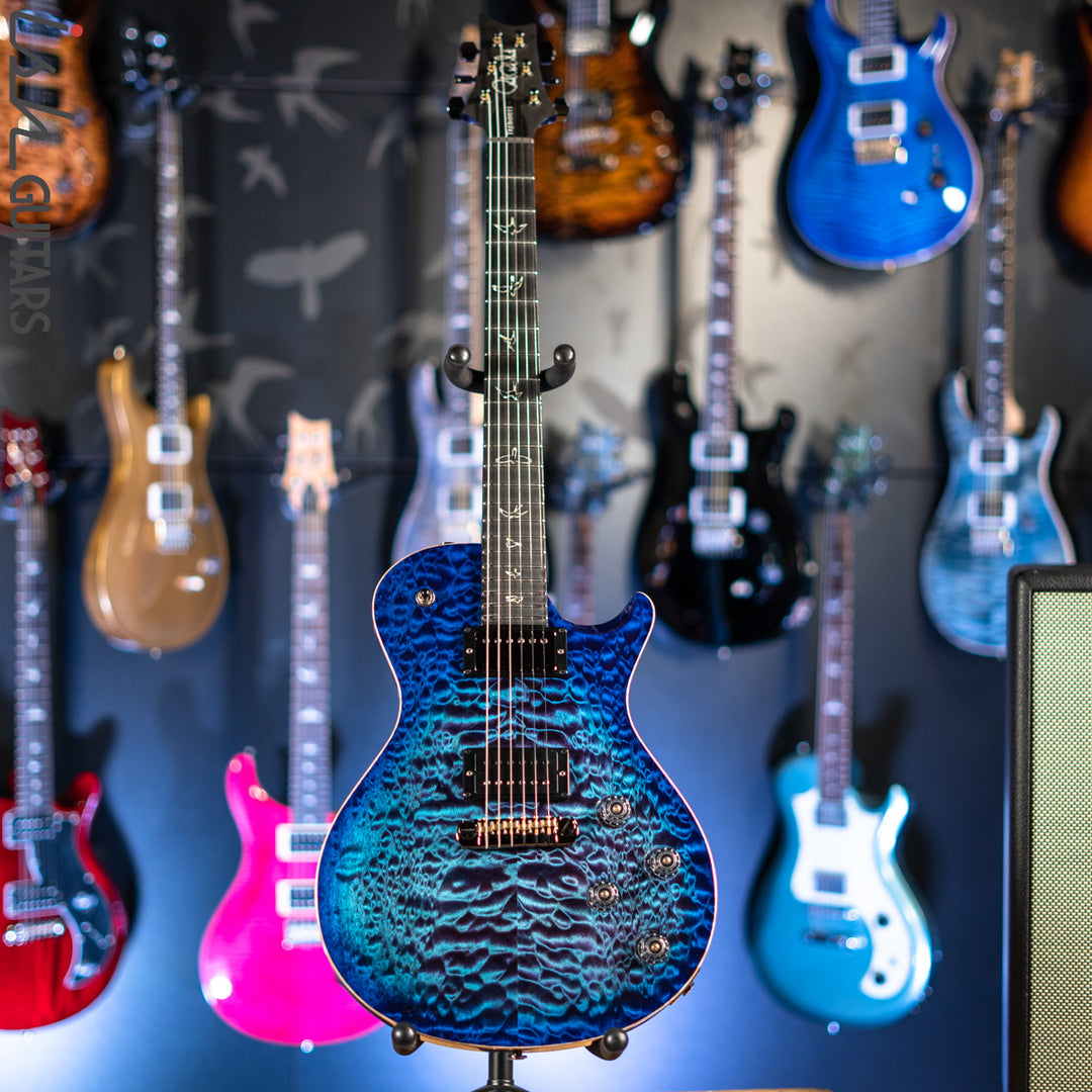 PRS Wood Library Tremonti Stoptail Violet Blue Burst 10 Top Quilt