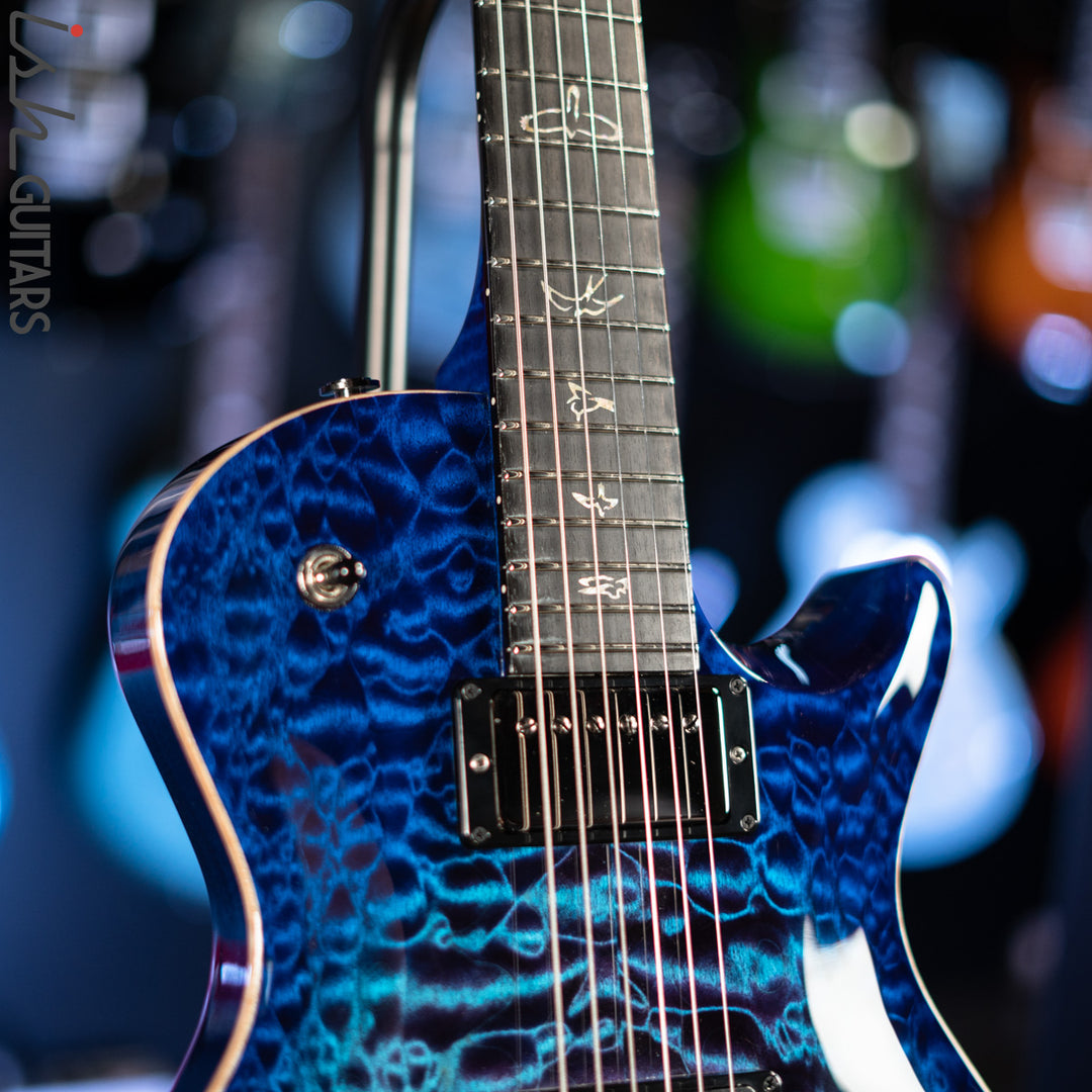 PRS Wood Library Tremonti Stoptail Violet Blue Burst 10 Top Quilt