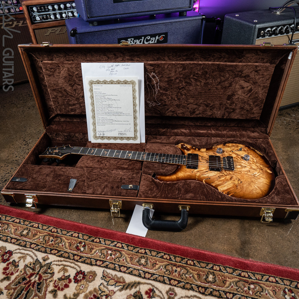 2020 PRS Private Stock Custom 24 Spalted Maple Smoked Burst – Ish