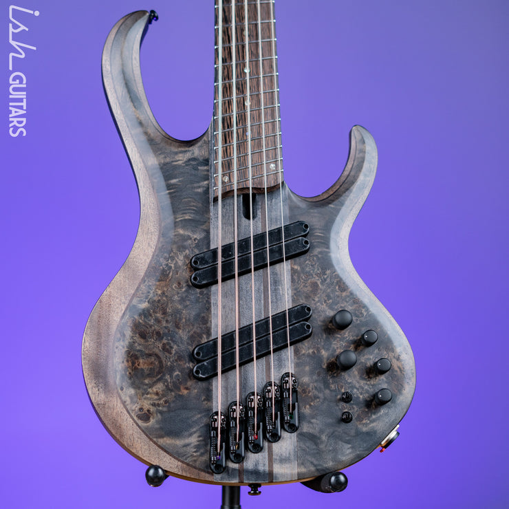 Ibanez BTB805MS Multi-Scale 5-String Bass Transparent Grey Flat Demo