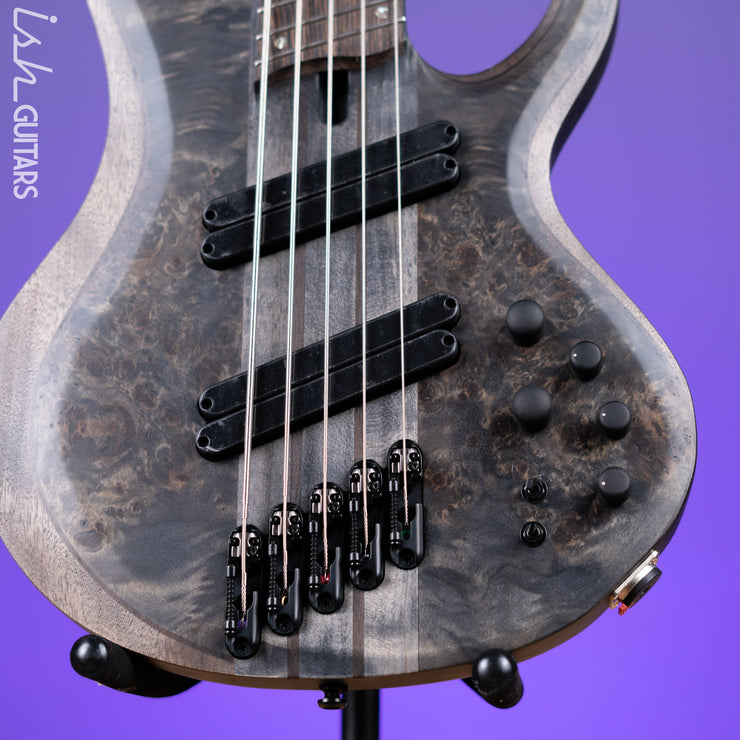 Ibanez BTB805MS Multi-Scale 5-String Bass Transparent Grey Flat Demo