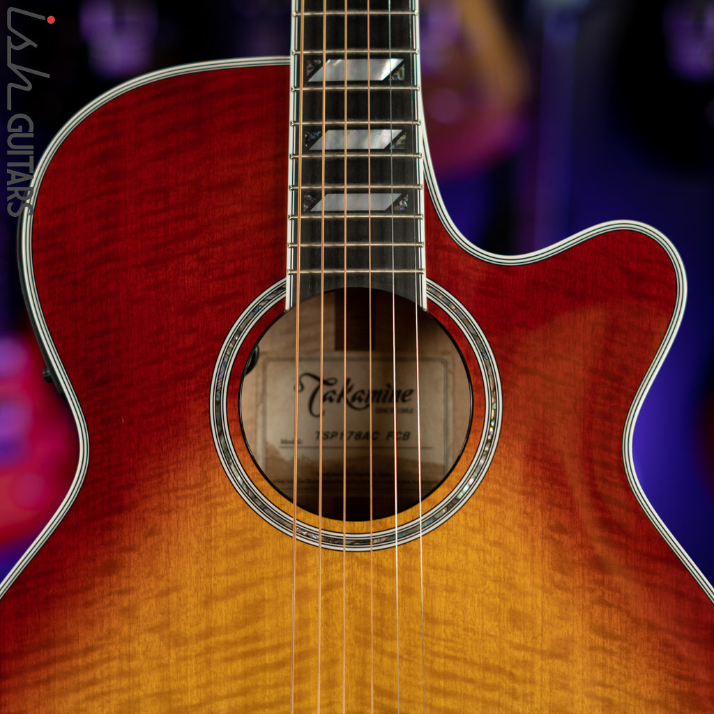 Takamine TSP178AC Acoustic-Electric Guitar Faded Cherry Burst
