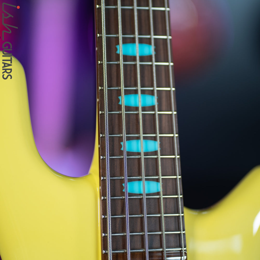 2021 USA Spector NS-5 String Yellow 18V HAZ Bass Guitar