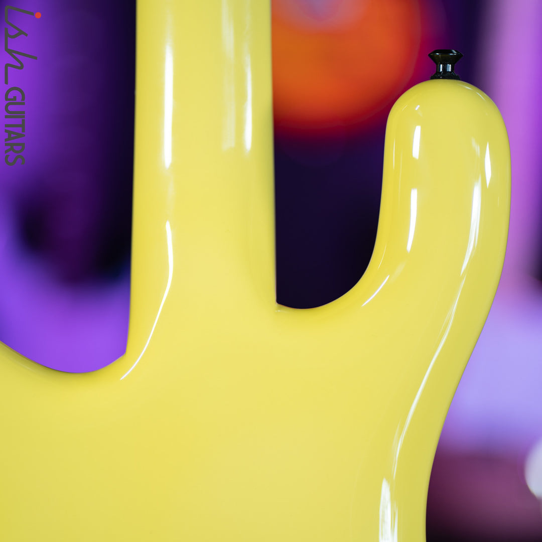 2021 USA Spector NS-5 String Yellow 18V HAZ Bass Guitar