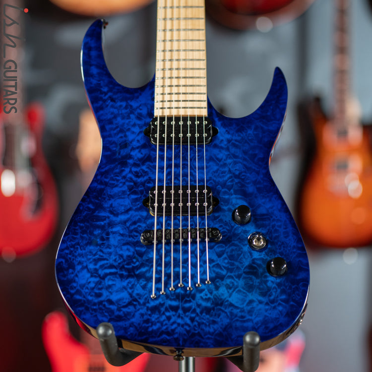 Agile Septor 727 7-String Tribal Blue – Ish Guitars