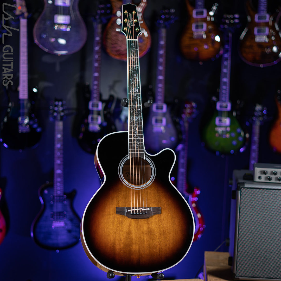 Takamine EF450C-TT Acoustic Electric Guitar Brown Sunburst Demo