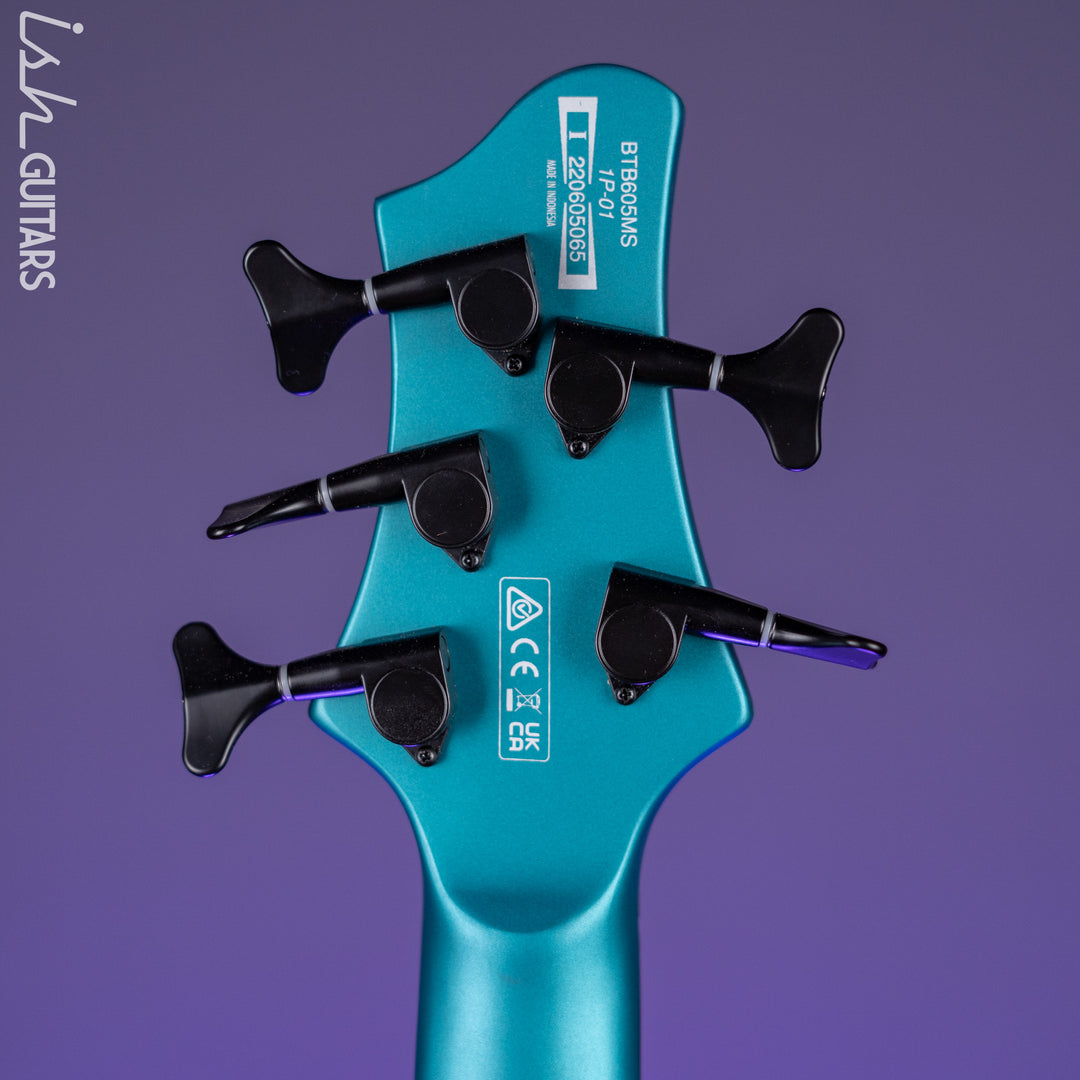 Ibanez BTB605MS Multi-Scale 5-String Bass Cerulean Aura Burst Matte Demo