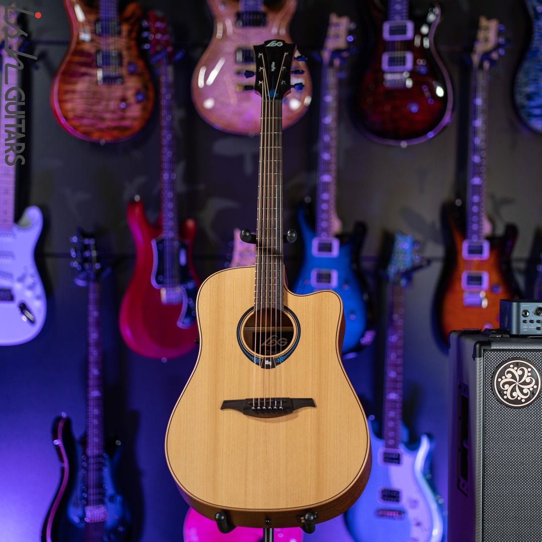 Lag Tramontane HyVibe THV10DCE Acoustic Electric Smart Guitar Natural
