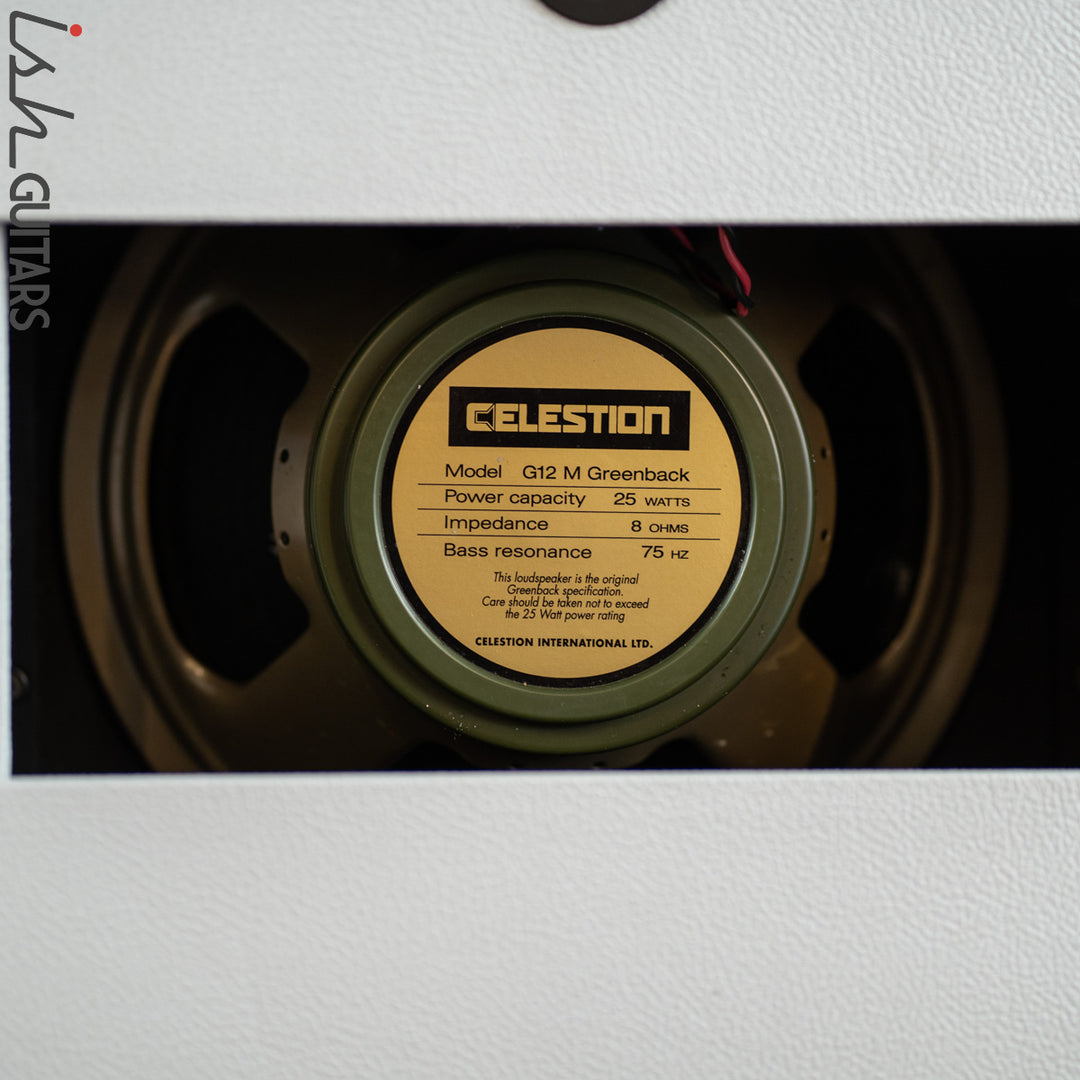 Mojotone 1x12 Cab w/ 8ohm Celestion Greenback White Tolex