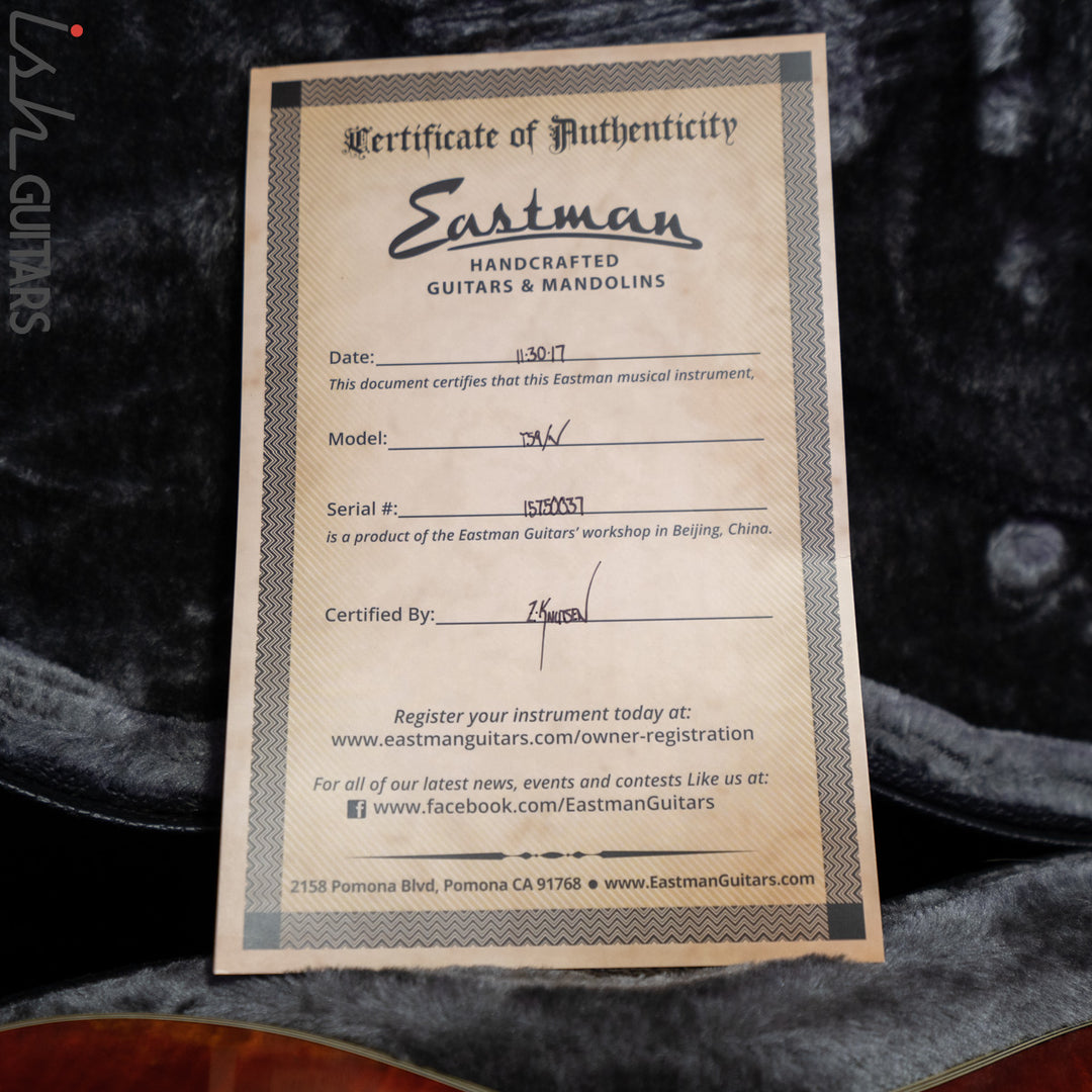 2017 Eastman T59/V Thinline Antique Amber