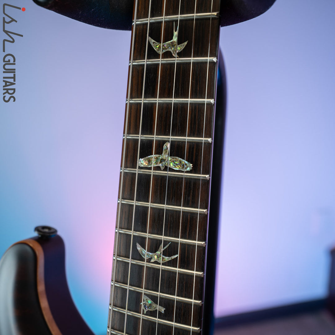 2017 PRS Wood Library Custom 24 Semi-Hollow Satin Black Gold Burst 10 Top