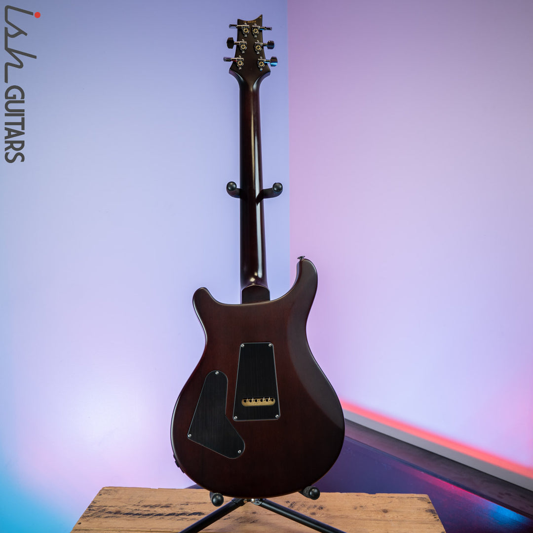 2017 PRS Wood Library Custom 24 Semi-Hollow Satin Black Gold Burst 10 Top