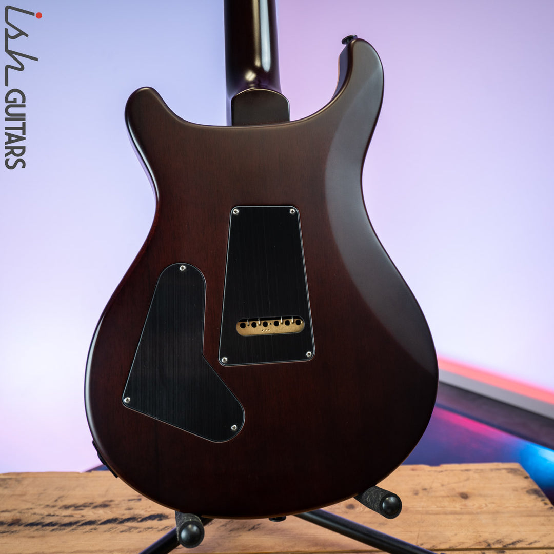 2017 PRS Wood Library Custom 24 Semi-Hollow Satin Black Gold Burst 10 Top