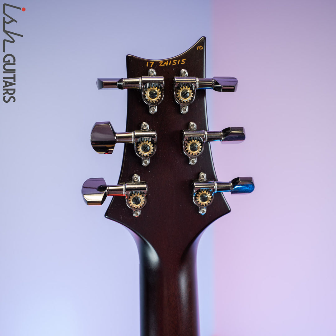 2017 PRS Wood Library Custom 24 Semi-Hollow Satin Black Gold Burst 10 Top