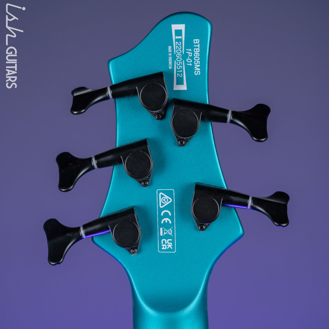 Ibanez BTB605MS Multi-Scale 5-String Bass Cerulean Aura Burst Matte