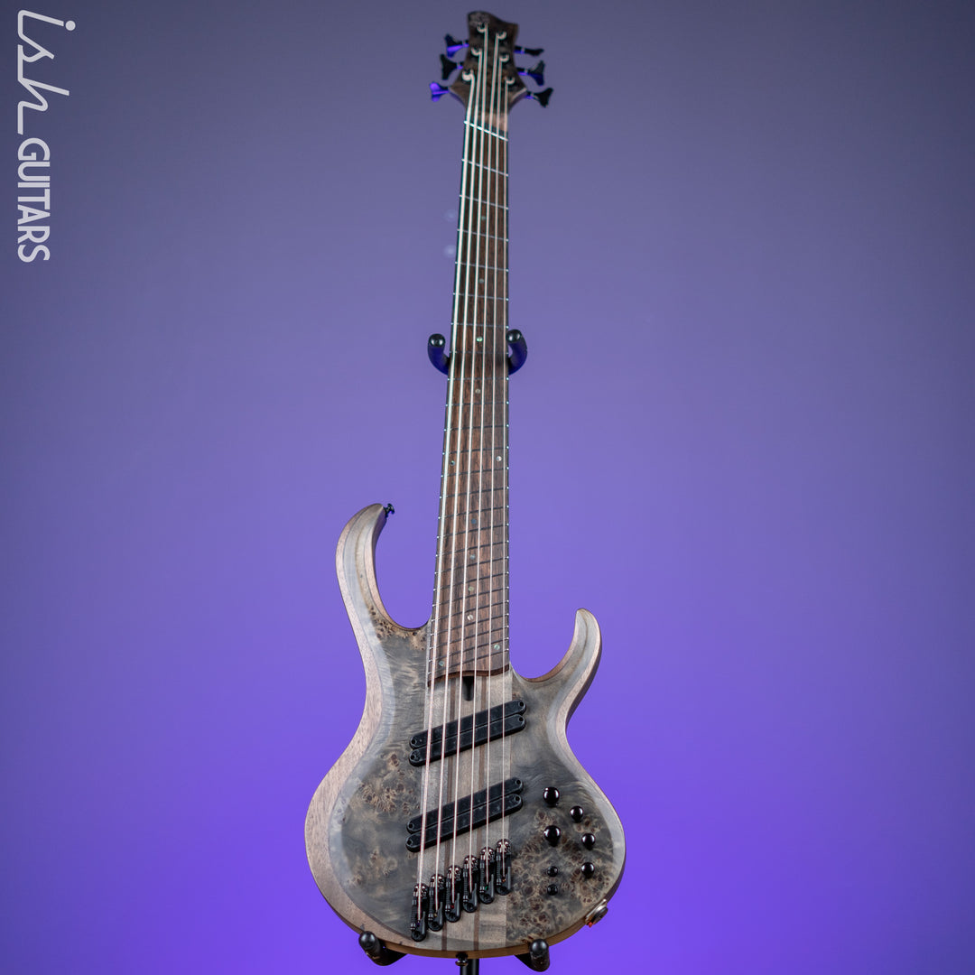 Ibanez BTB806MS Multi-Scale 6-String Bass Transparent Grey Flat Demo