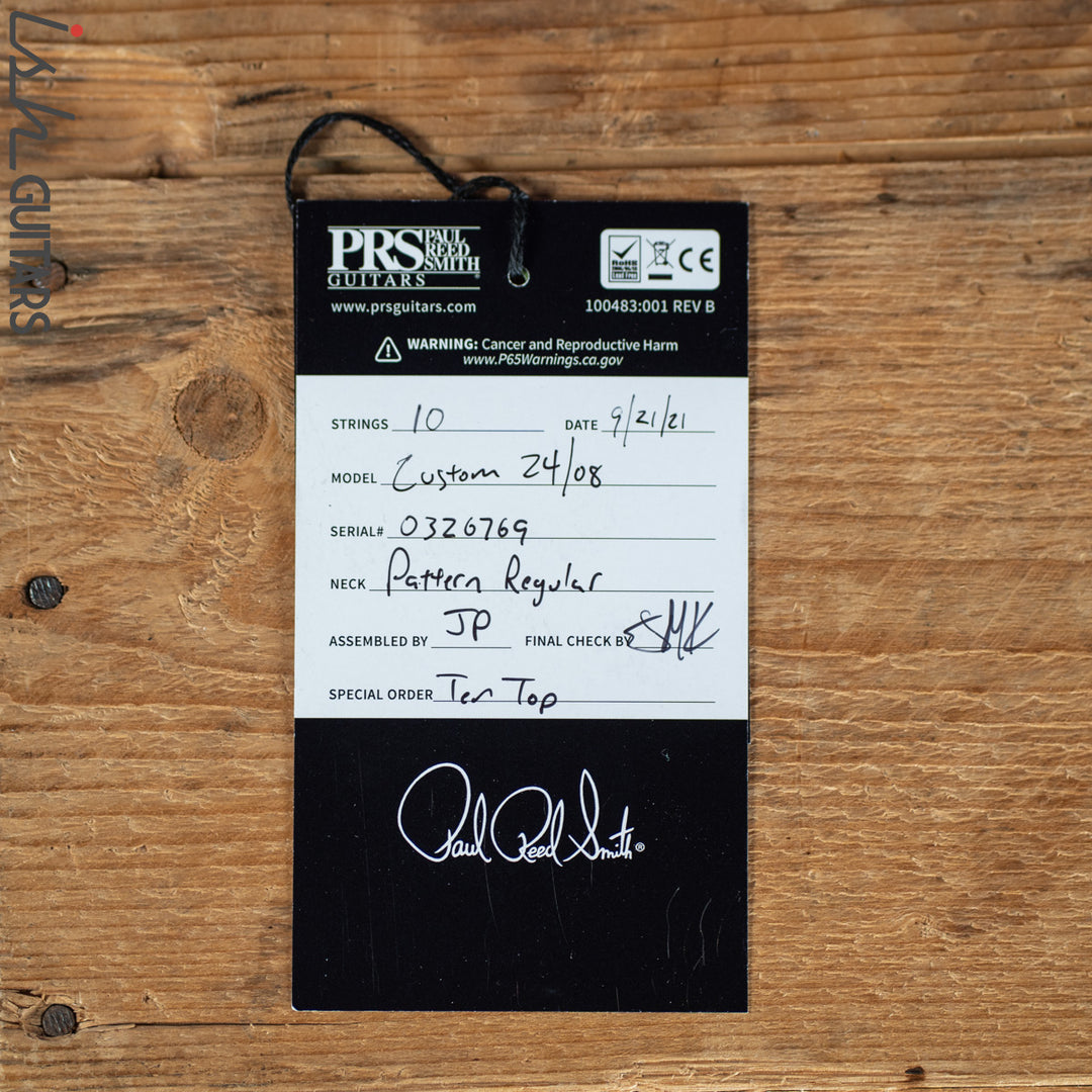 PRS Custom 24-08 Tobacco Sunburst 10 Top