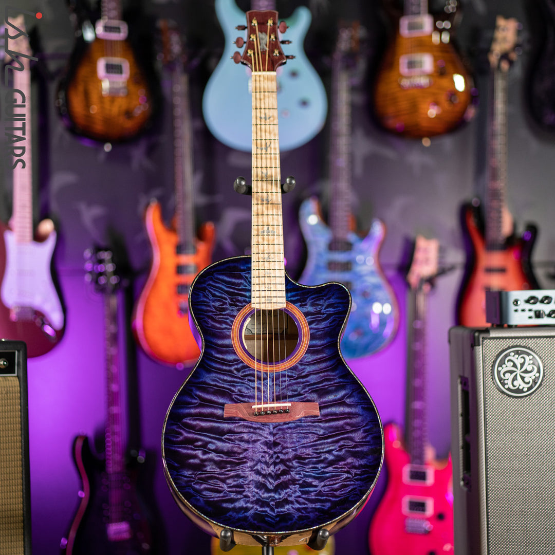 PRS Private Stock Angelus Acoustic Aqua Violet Smoked Burst
