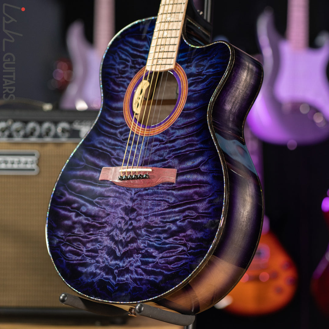 PRS Private Stock Angelus Acoustic Aqua Violet Smoked Burst
