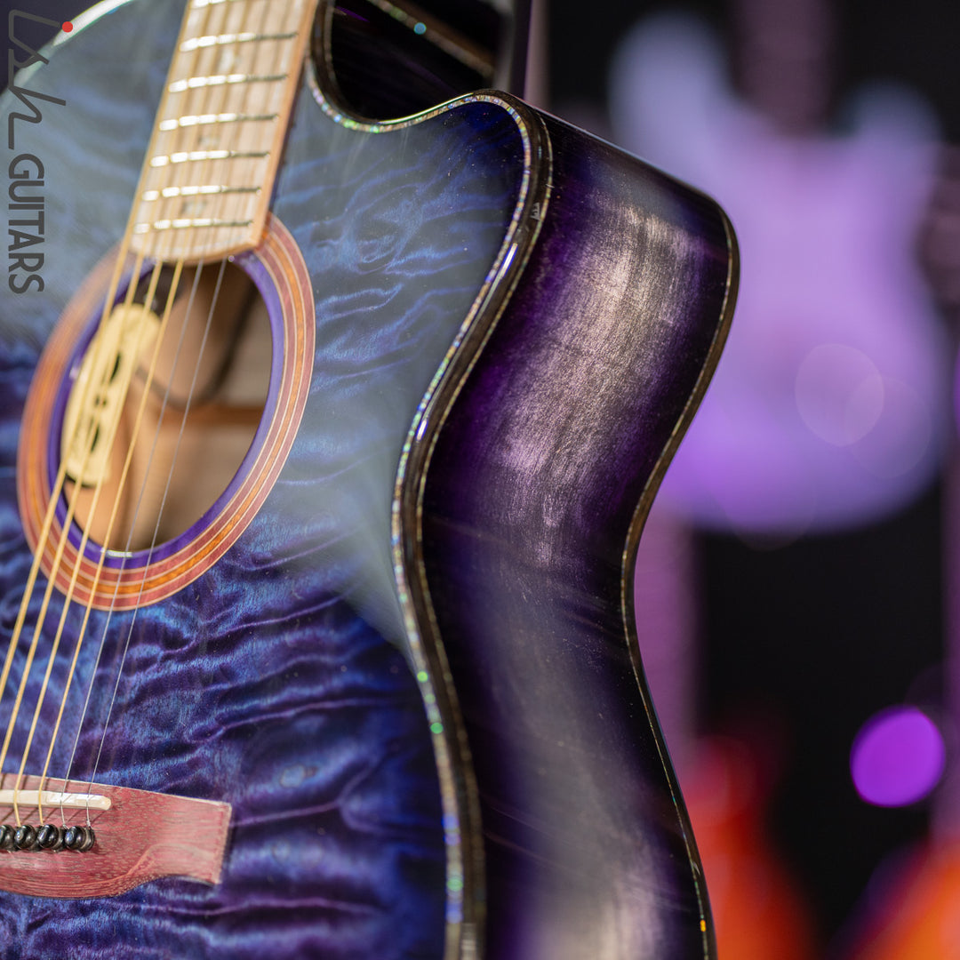PRS Private Stock Angelus Acoustic Aqua Violet Smoked Burst