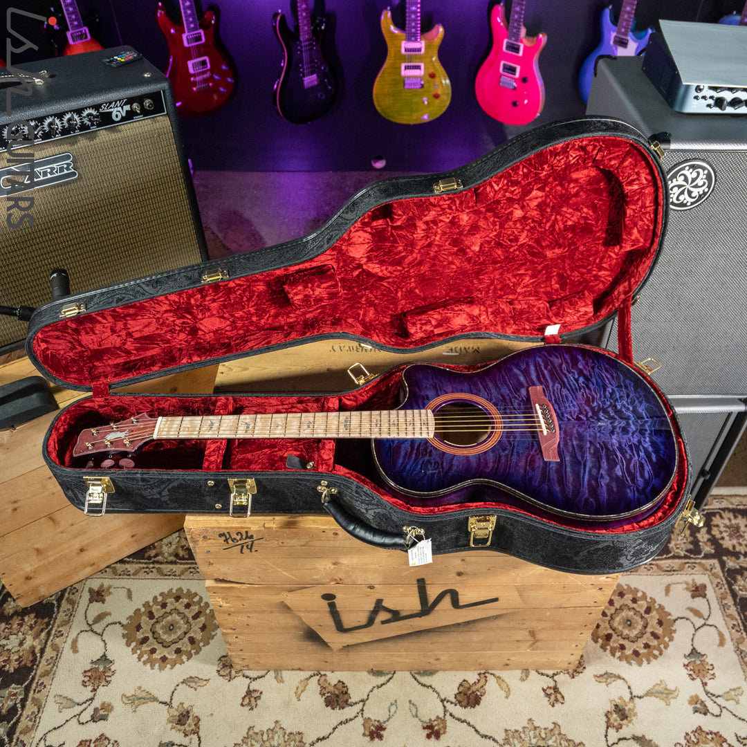 PRS Private Stock Angelus Acoustic Aqua Violet Smoked Burst