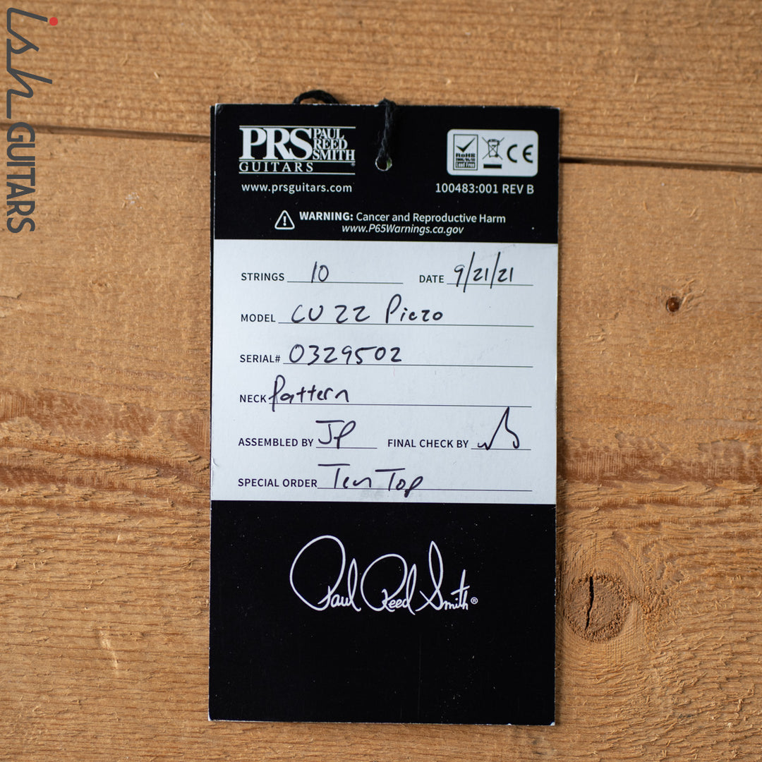 PRS Custom 22 Piezo Trampas Green Smokeburst 10 Top