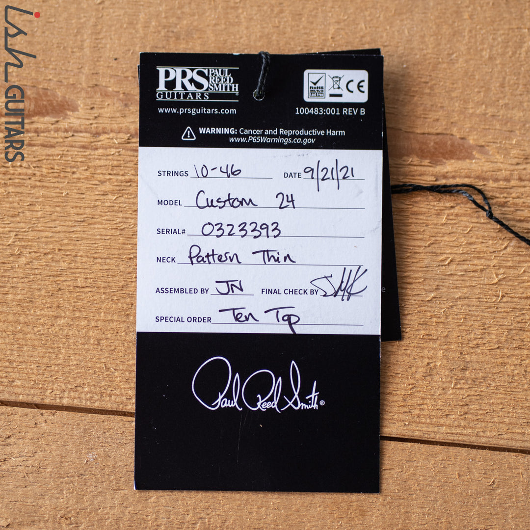 PRS Custom 24 Purple Mist Smokewrap 10 Top Quilt
